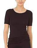 CALIDA Damen True Confidence Top Kort ærme Unterhemd, Schwarz, 40-42 EU
