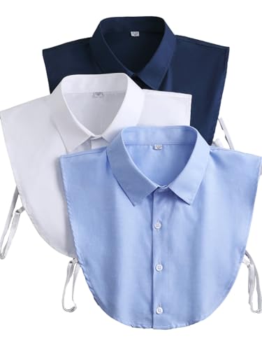 Collar Cotton Detachable White Dickey Collar for Women and Men Faux Halfs Shirt Multi Specification M L XL 2XL 3XL, Not Deformed Easy to Clean