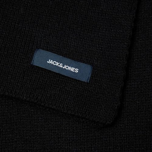 Jack & Jones Jacdna dzianinowy szalik Noos męski, Czarny, Rozmiar uniwersalny