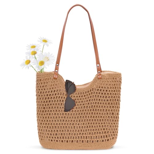 Sac de plage en crochet grand sac fourre-tout de plage tissé