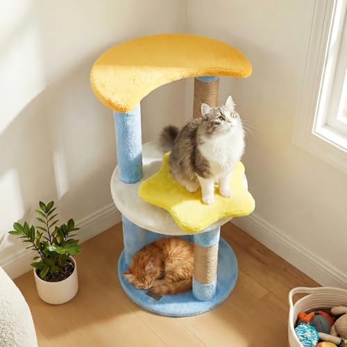Árbol para Gatos Multinivel de 29 Pulgadas PETSITE Azul miniatura 2