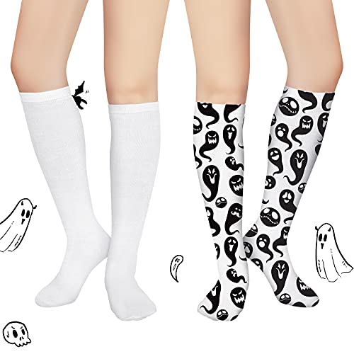 Sintege 6 Pairs Sublimation High Socks Printable Athletic Crew Socks for Men Women Teen Sports Stockings Party Decoration White - Thumbnail 3