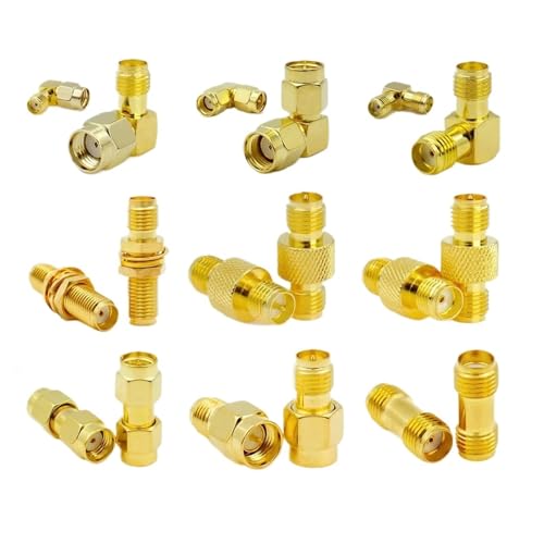 Adaptateur RF SMA vers RP-SMA coudé à 90 degrés en laiton pour antenne Wi-Fi
