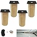 Produktbild 4er Set Möbelfüße aus Massivholz Gummiholz,Rundes TV Schrankbeine Sofafuss,Modern Kaffeetischbeine Möbelbeine,DIY-Ersatzbeine Bettfüße Nachttischbeine Küche Fuß,mit Montagezubehör (10cm/4")