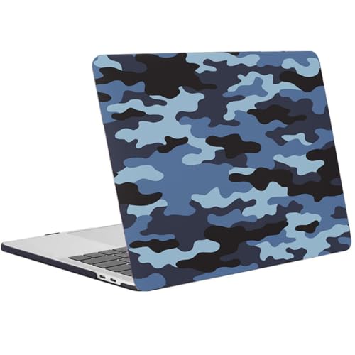 Coque MacBook Pro 16 antichoc camouflage océanique avec étui plastique rigide anti-rayures