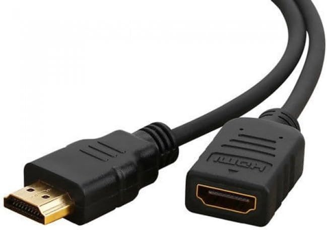 Coverzone HDMI Uzatma Kablosu 3 Metre Erkek Dişi Kablo Full HD 1080P 4K Destek Altın Uçlu Yüksek Hızlı HDMI Uzatıcı TV Monitör Projeksiyon Oyun Konsolu Uyumlu | ZR150 (Siyah 3 Metre)