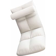 Floor Chair with Back Support, Folding Sofa Chair Sleeper Bed, Recliner Floor Gaming for Adults, Ideal for Meditation White