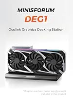 MINIS FORUM DEG1 Externes Grafikkartendock, OCUlink, PCIEx16 (PCIE4.0x4), Force Power On-Taste, unterstützt ATX/SFX Power – Ansicht 3