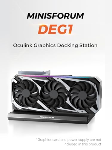 MINIS FORUM DEG1 Externes Grafikkartendock, OCUlink, PCIEx16 (PCIE4.0x4), Force Power On-Taste, unterstützt ATX/SFX Power
