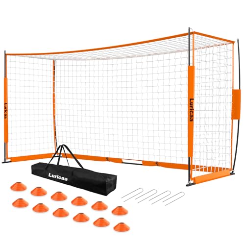 Collapsible Soccer Goal, 12&times;6 ft Portable Soccer Goal Net for Backyard, Quick Setup Soccer Goals...