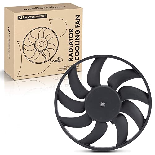 A-Premium Right Engine Radiator Cooling Fan Assembly Compatible with Select Audi & Porsche Models - A4 2009-2016, A4 Quattro 2009-2016, Q5 2009-2017, A5 2010-2014, A5 Quattro 2008-2017, allroad, Macan