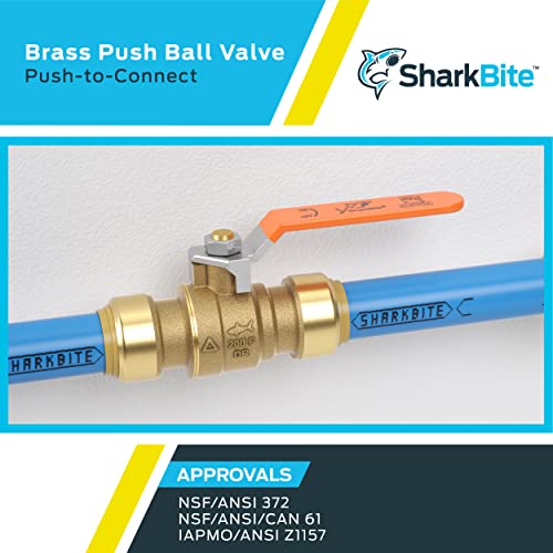 SharkBite 22222-0000LF Brass Push Ball Valves, 1/2 by SharkBite - Image 5