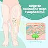 iDonua Swollen Thigh Compression Wrap Brace for Lymphedema Reduction - with Adjustable 4 Cross Straps (Tall-M)