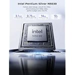 ACEMAGICIAN Mini PC, Intel N5030 up to 3.1GHz, 12GB LPDDR4 256GB M.2 SSD Micro Desktop Computer, 4K UHD HDMI X 2, WLAN, Bluetooth 4.2, Mini Computer for Home Theater/Office