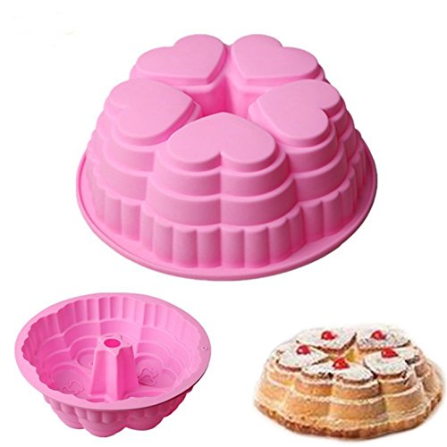 FantasyDay 9.5'' Love Heart Cake Mold Silicone Baking Molds Party Cake Bakeware for Your Birthday Dessert, Cake, Bread, Tart, Pie, Flan and More #5
