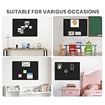 Large Bulletin Board, 48 X 36 inches Felt Board Notice Pin Board, 4' x 3'Cork Board Alternative for Wall, Self-Adhesive Vision Board Mood Board Foldable Photo Board with 30 Pushpin (Black) - Image 5