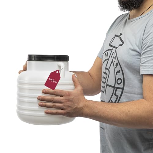 Browin® Beczka 10 litrów 360110 | beczka z tworzywa sztucznego, beczka na żywność, beczka na wodę, pojemnik na karmę, pojemnik na bagaż, kemping (10 litrów)