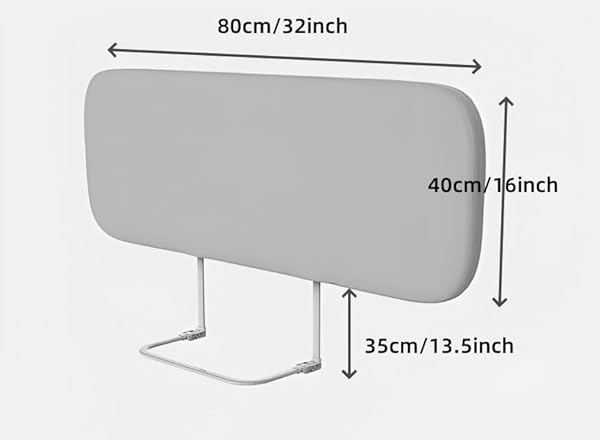 AGIMOLI Toddlers Baby Bed Rail Guard Foldable Crib Twin Full Queen King Size Infants with Reinforce Anchor (Grey, 32 INCH) by AGIMOLI - Image 3