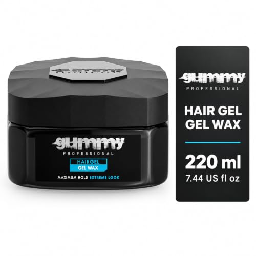 Gummy Gel Wax Hair Styling Gel – Extreme Strong Hold - 220 ml (7.44 Fl Oz)