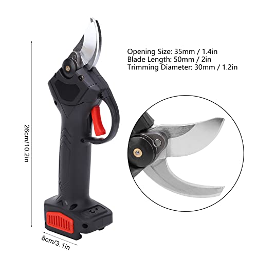 Tesoura elétrica de poda, bateria de lítio de alta potência, ramos de cortador de galhos de aço para