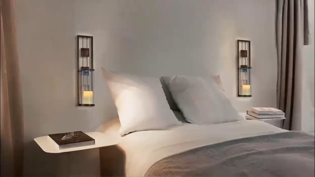 Wall Sconce Candle Holder Metal Wall Decorations for Living Room, Bathroom, Dining Room, Set of 2