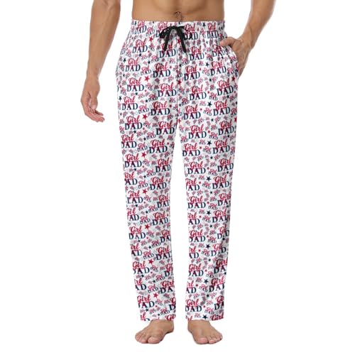 Mens Pajama Pants Funny Pajamas Sleep Lounge Pants Daddys Girl White M