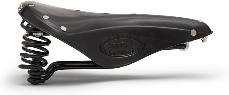 Brooks England Flyer, Touring Leather Bike Saddle with Suspension Springs