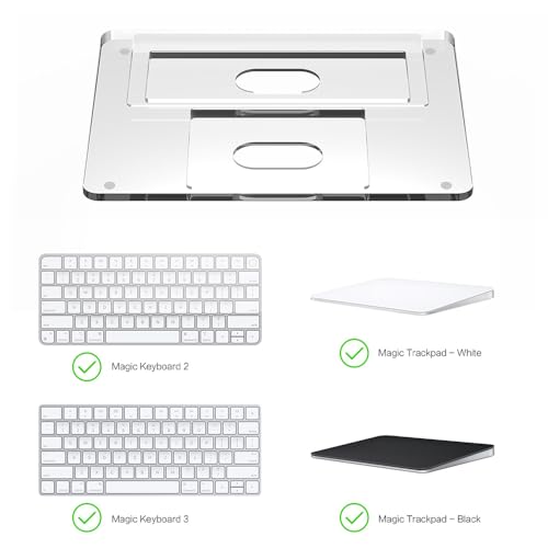 Support acrylique Magic Keyboard et Trackpad en plexiglas premium épuré - 3