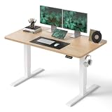 FEZIBO 電動 昇降デスク 昇降式デスク オフィスワークテーブル スタンディングデスク 幅120cm 耐荷重80kg 上下自動昇降