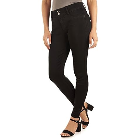 Angels Forever Young Women's Curvy Skinny Jeans, Onyx/Black, 16 Plus Cover