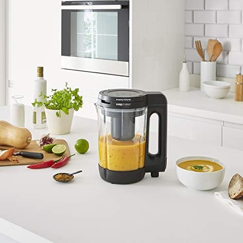 Morphy Richards 501050 Clarity Soup Maker Clear Like Glass, 4 programs, Black/Clear