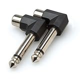 Audio- und Videoadapter. Hosa GPR123 Winkelstecker Adapter Klinke-6,3mm TS (2-Stück)