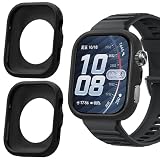 GIOPUEY Cover Compatibile con Huawei Watch Fit 5 PRO, [2 Pezzi] Morbido TPU Silicone Case Protettiva, Ultra-Sottile Custodia - Black