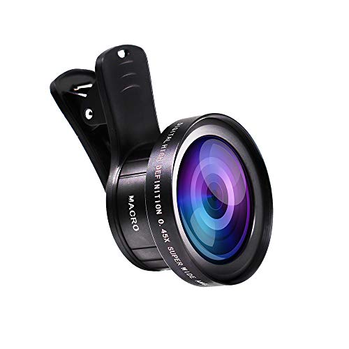 JONGSUN Lens voor mobiele telefoon, cameralenset, Pro 2-in-1, universeel, 0,45 x groothoeklens, 15 x macro lens, voor… - Afbeelding 3