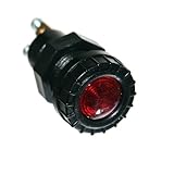 1x Kontrollleuchte ROT 12V Einbau Spot 17mm Loch Batterie Anzeige Beleuchtung schwarz Neu Old-Harvest