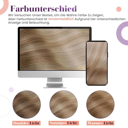 Image of LaaVoo Clip in Hair Extensions Real Human Hair Light Brown Ombre Ash Blonde Mix Platinum Blonde Human Hair Clip in Extensions Blonde Balayage Hair Extensions Clip ins Soft Straight 16 Inch 7pcs /150g