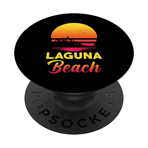 Laguna Beach Beach Mar Retro Sunset - Laguna Beach PopSockets PopGrip Intercambiable