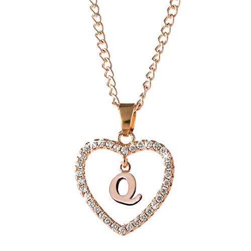 pJeBGuXbg letter Pendant Heart Necklace Letter Love Necklace 26 Jewelry Necklace zircon Necklaces Pendants lbNX{bNXMtg (Q,