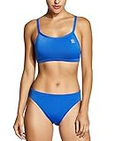 SYROKAN Mujer Deportivo Bañador Bikini Traje de baño Dos Piezas con Relleno Azul L