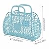 Jelly Bag Sac de plage pour enfants, filles, femmes, sac de plage en plastique tendance, sacs en gelée en plastique, panier cadeau réutilisable, portefeuille rétro des années 80, sac de plage en #1