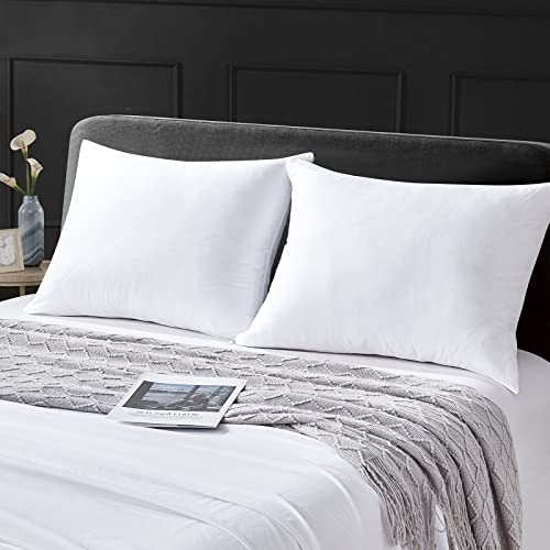 Akk Waterproof Pillow Protectors With Zipper Standard Size, 100% Cotton Pillow Case 4 Pack - 300 Thread Count - Soft & Breathable Zippered White Pillow Encasement Set Of 4 #TOP5