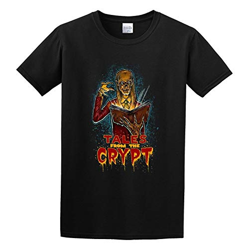 KAZHILAN Tales from The Crypt 1972 Old Movie Unisex 100% Cotton Short-Sleeve T-Shirts Black L