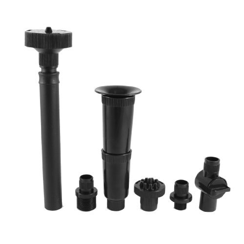DealMux plástico Jardín Jardín acuarios estanque fuente Head Set, Negro