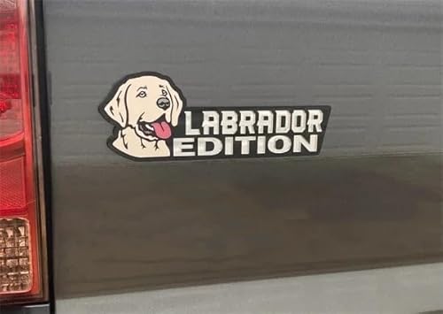 Mandydy Dog Edition 3D Badge Automotive Decals, Laser Cutting Vehicle Emblem Stickers for Car, Truck, RV, Boat Exterior Decoration - Funny Animal Accessories Gifts (Labrador)