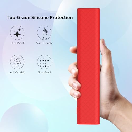 Image of Silicone Remote Cover for Xiaomi Mi TV 2025 Model Remote, Black, Diamond Textured, Precision Button Holes (RED, XIAOMI TV 2025)