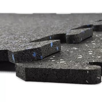 WMX KD Lite Rubber Interlocking Tiles for Gym Flooring, Exercise Equipment, Exercise Areas - 50