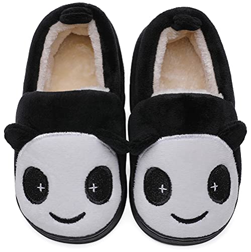 Zapatillas de Estar por Casa Niña Niño Zapatos Pantuflas Invierno Bebé Interior Caliente Peluche Forradas Slippers Negro Panda 28/29 EU=200CN Cover