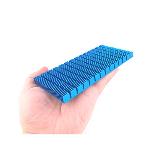 Aluminum Heat Sink 150 X 74 X10 Mm/5.9 X 2.91 X 0.39 Inch Blue Heatsinks Module Cooler Fin Heat Board Cooling For Amplifier Transistor Semiconductor Devices #TOP7