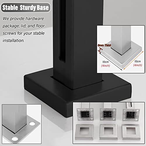Garde-corps en verre et rampe d'escalier extérieure avec support en acier inoxydable - 6