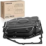 A-Premium Transmission Oil Pan with Drain Plug & Gasket Compatible with 42RLE Transmission & Jeep Liberty Wrangler & Dodge Challenger Charger Dakota & Chrysler 300